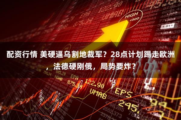配资行情 美硬逼乌割地裁军？28点计划踢走欧洲，法德硬刚俄，局势要炸？